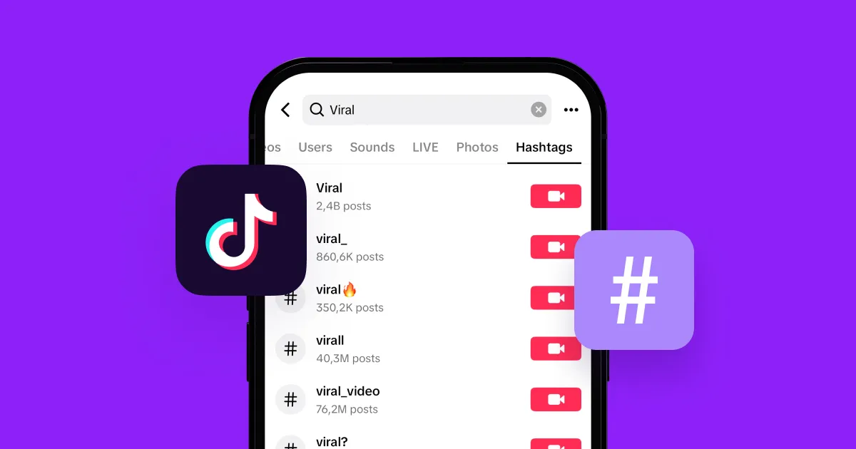 banner Hashtag TikTok là gì? Cách dùng hashtag giúp video TikTok viral
